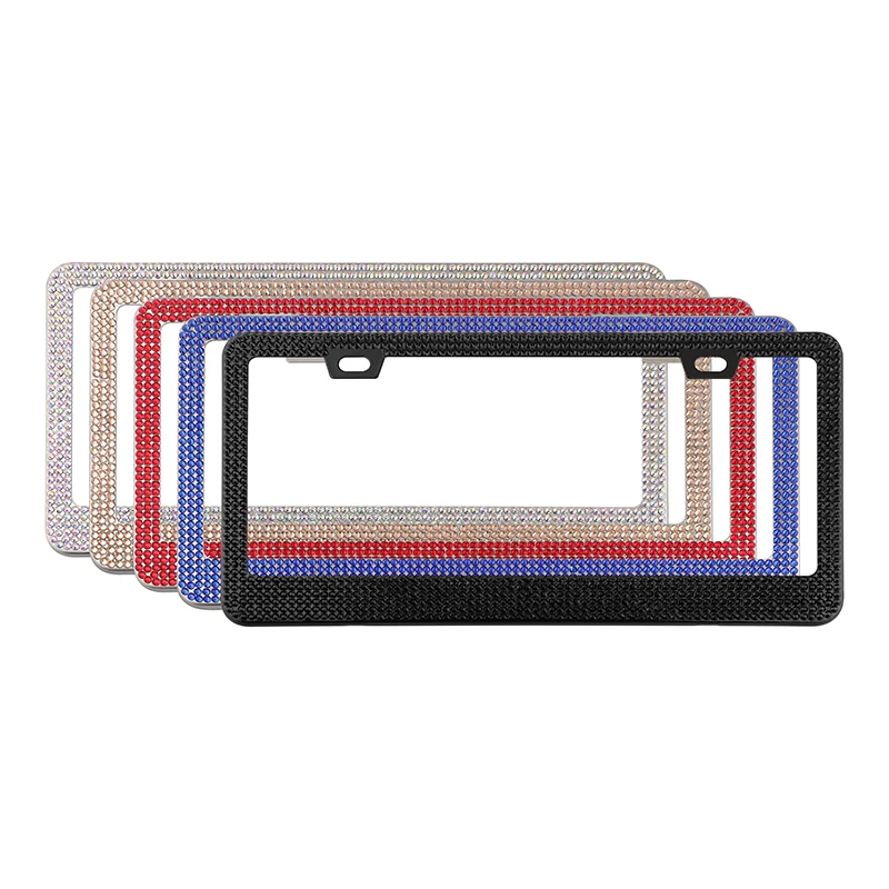 

Американская стандартная рамка номерного знака с алмазной инкрустацией, рамка номерного знака из нержавеющей стали с акриловой алмазной инкрустацией