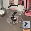 Flat Stand Acrylic Transparent Adjustable Desktop Phone Stand Desktop Universal Lazy Dormitory Good Computer Storage Rack, Light 5