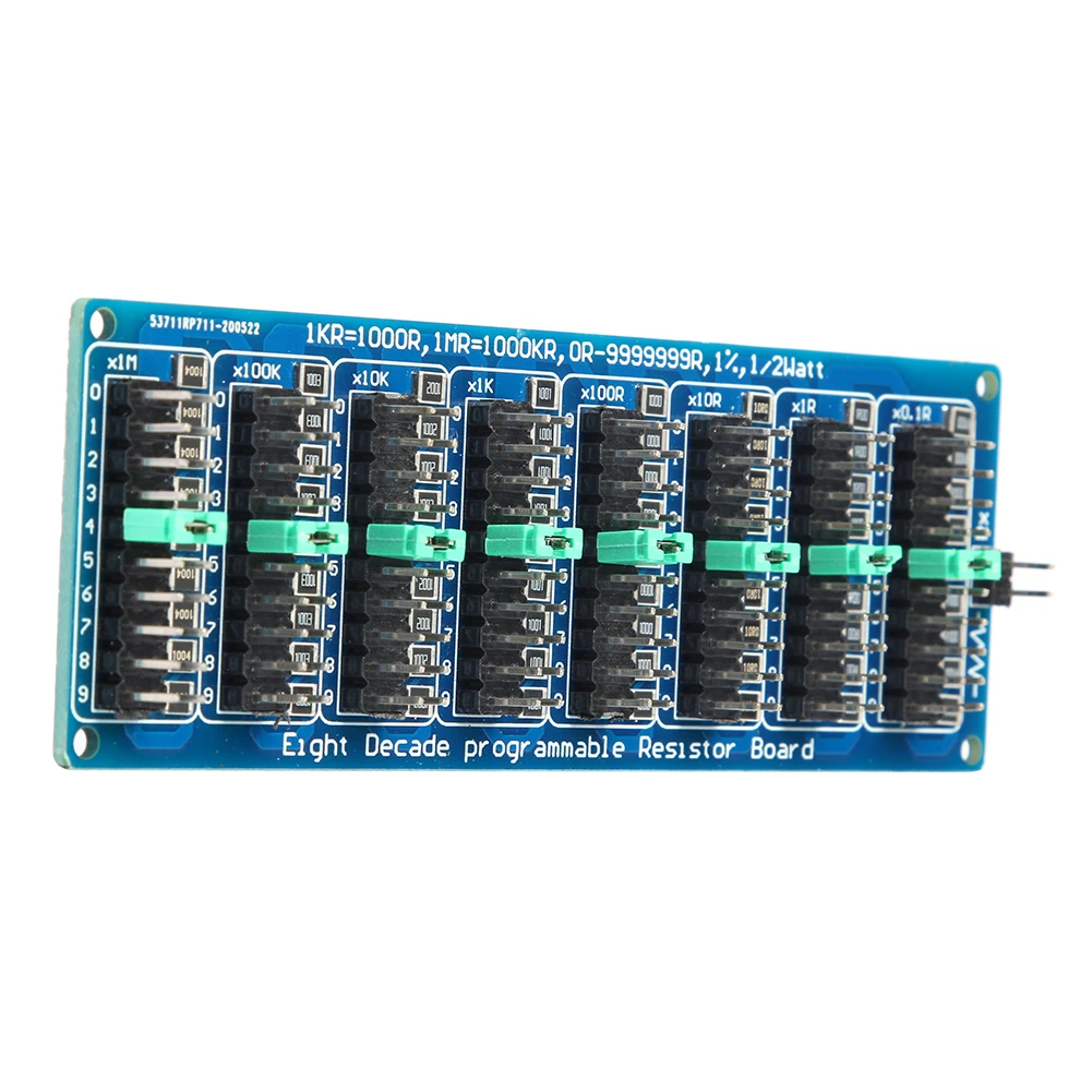 8 Decade Resistor Board 1R-9999999R Programmable Adjustable Resistor Slide Programmable Resistance Module