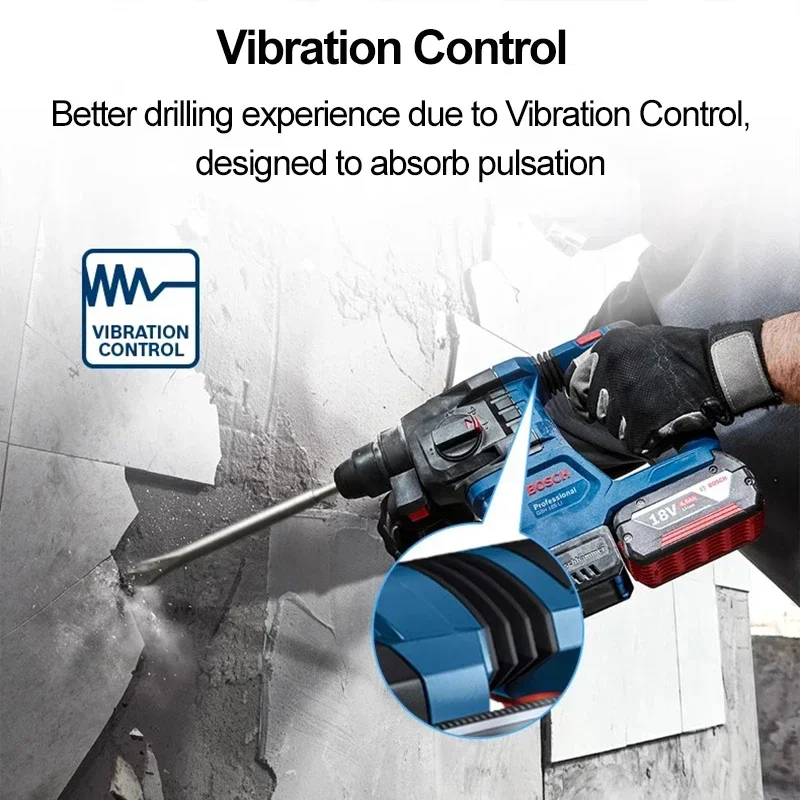 BOSCH GBH 185-LI Professional Brushless Rotary Hammer Impact Drill SDS PLUS 18V Rechargeable Concrete Electric Hammer GBH185-LI 4