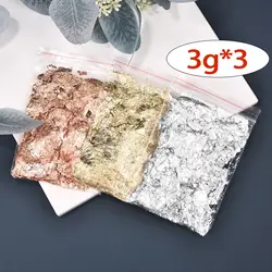 Radiant Craft Foil Flakes for DIY Gilding and Nail Art Decoration (9g - 3color)