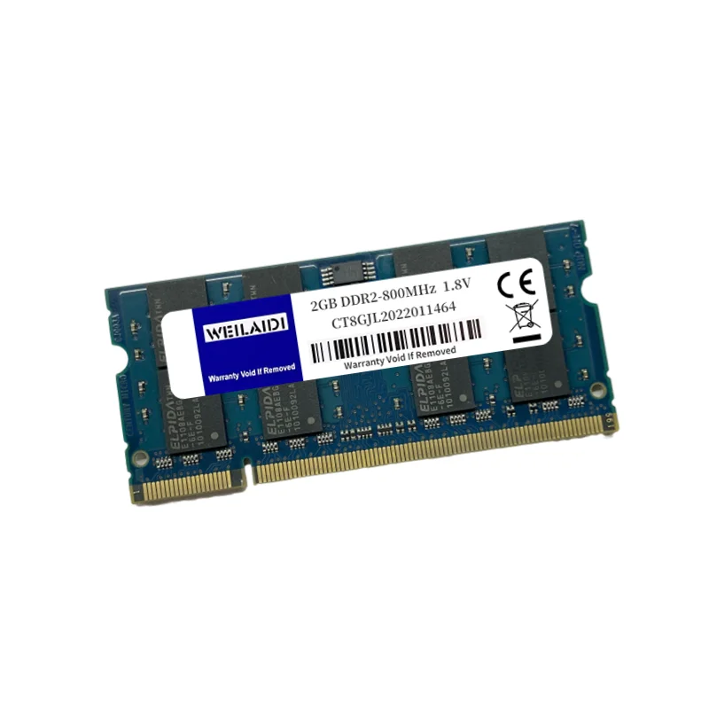thumbnail image 4 of Memoria RAM DDR2 de 2 GB, 667 MHz, 800 MHz, PC2-6400S, 200 pines, 1,8 V, SODIMM, para ordenador portátil, compatible con canales duales, 4 of 5