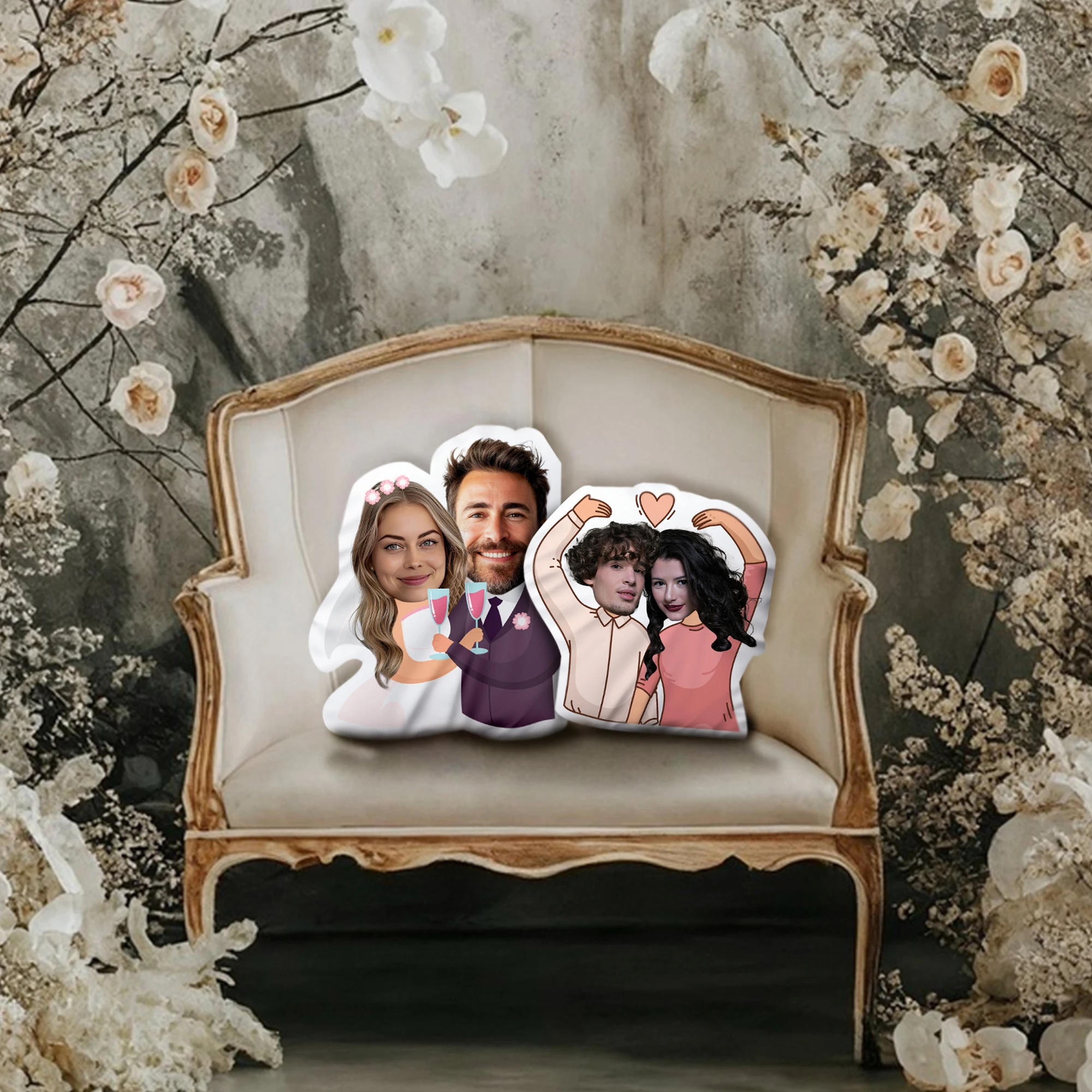 Custom Photo Cushion Humanoid Personalized Filling photo Cushion DIY Pillow for Putting Picture of Parent and Couple Christmas 5