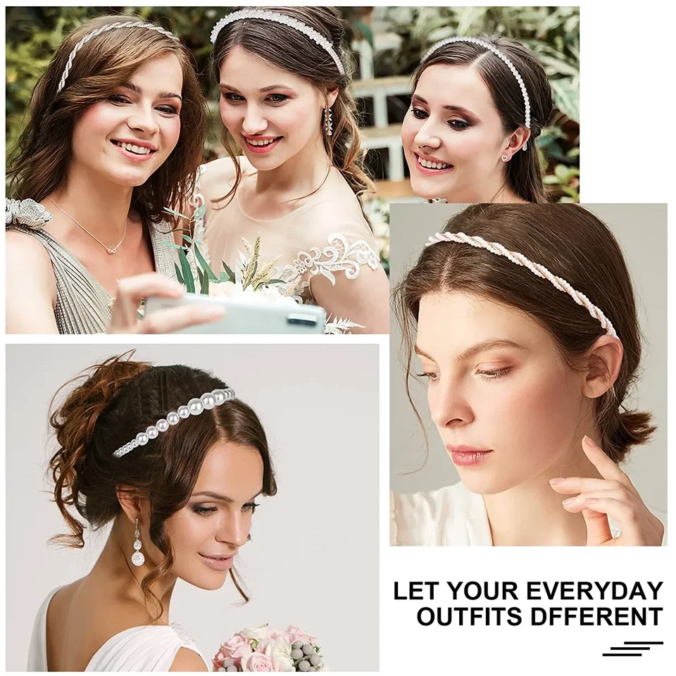 Fasce di perle finte, Cerchietto Bride, Cerchietto per Capelli