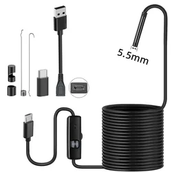 KUTOU 8mm High - Resolution Endoscope Camera for Engine and Sewer Inspection (5.5mm Single Lens)