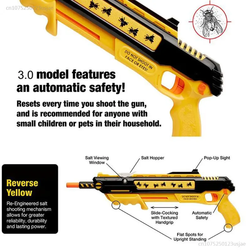 Brinquedo anti-mosquito arma para crianças e adultos, pistola ao ar livre, bala macia, inseto anti-amarelo, bola de gel, jateamento, brinquedos, 2023