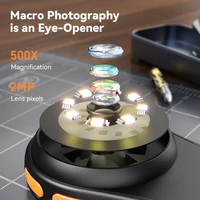 500X Magnification Digital Handheld Microscope Magnifier Magnifying Glass with Light for Electronics Coins Jewelry Watch Repair 5