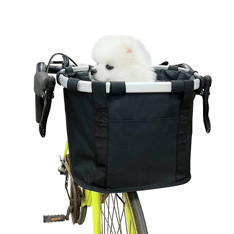 Title 2, Pet Bicycle Bag Carrier Fold Bike Basket Seat H...