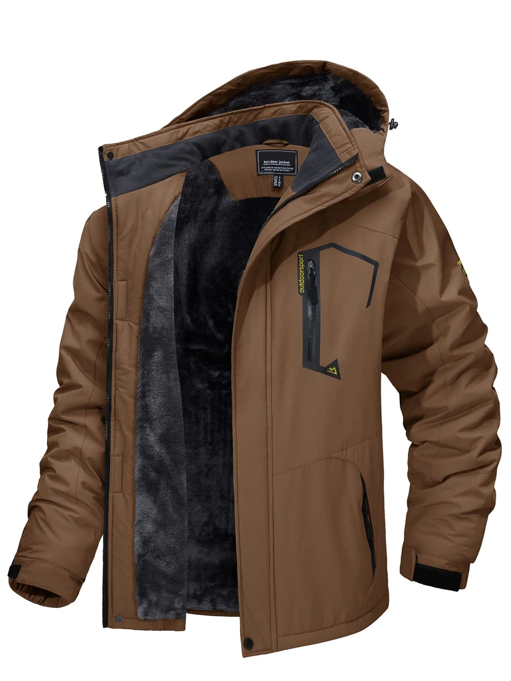 TACVASEN, chaquetas de montaña con forro polar, chaquetas de senderismo para hombre, abrigos con capucha extraíbles para exteriores, Parka de esquí y Snowboard, prendas de vestir de invierno