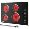 30" Electric Ceramic Cooktop 4 Burner Built-in Stove Top Touch Knob Control 6700W Child Lock 1