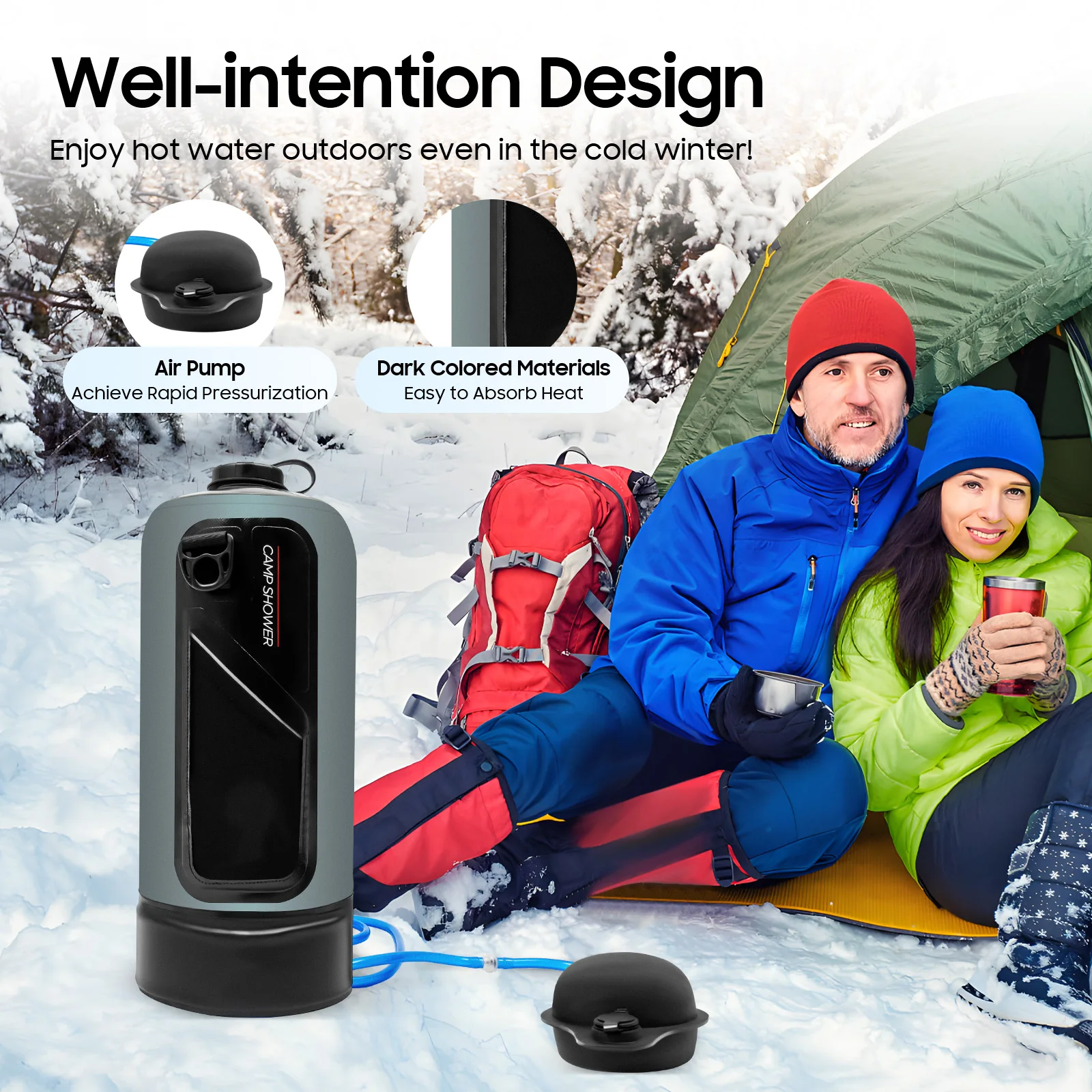 12L Portable Solar Camping Shower 3