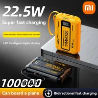 Xiaomi Mini Mech Style Power Bank PD 100000mAh Super Fast Charging 4-in-1 Cable High Capacity For IPhone Android Samsung Hot New 1