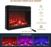 Electric Fireplace with Mantel,Fireplace TV Stand for TVs Up to 85'',Modern Entertainment Center,Storage,TV Console with Shelves 4
