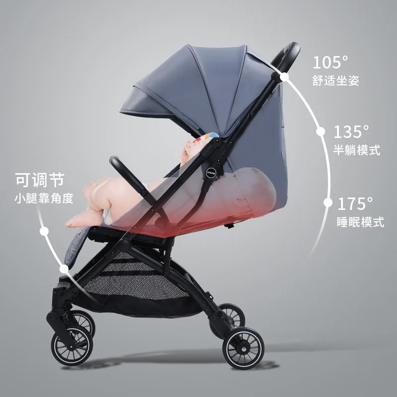

Stroller Stroller Light Can Sit and Lie Down Folding Trolley Shock-absorbing Umbrella Car 0-3 Years Old Baby Stroller