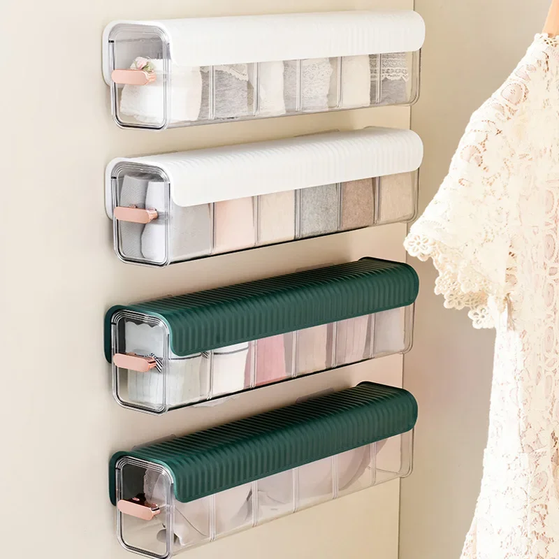 

Wall Hanging Transparent Underwear Panties Storage Box Socks Storage Box Closet Organizer Bedroom Storage Organizer