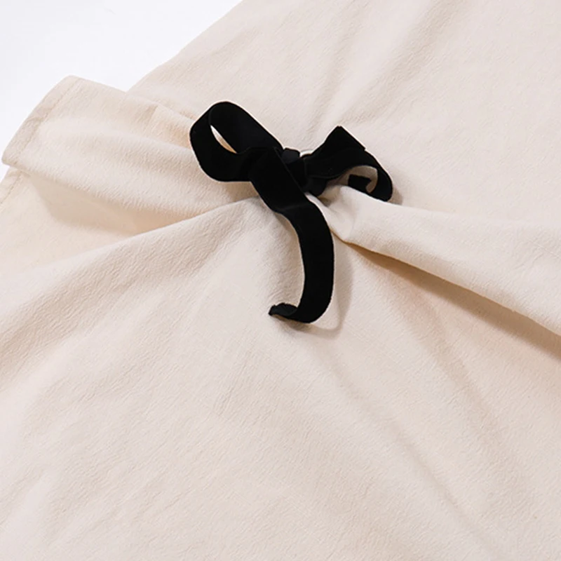 y2k Skirts Women Aesthetic Clothes Solid Color High Waist Split Midi Skirts with Bow Decor 2000s Skirts Streetwear