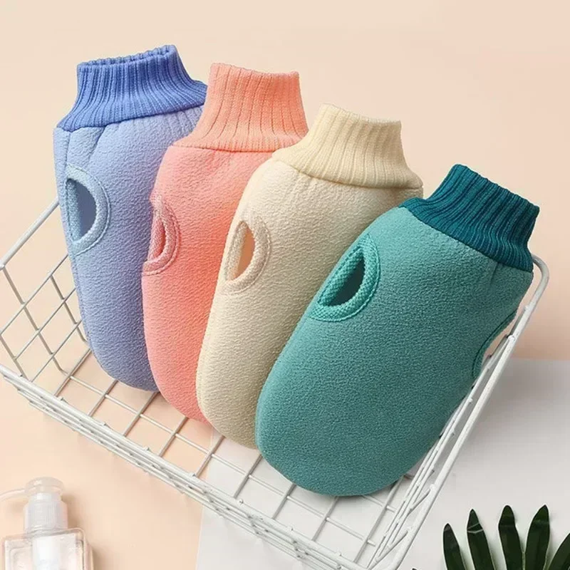 1PC Bath Gloves Peeling Exfoliating Body Scrubber Glove Wash Mitt Rub Dead Skin Towel Shower Back Scrubber SPA Washcloth Loofah 4