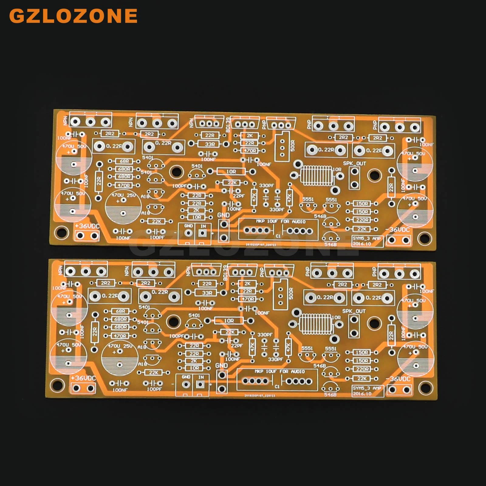 

2 CH SYM5-3 High Bias Class AB Power Amplifier Bare PCB Base on Symasym5-3 Amplifier