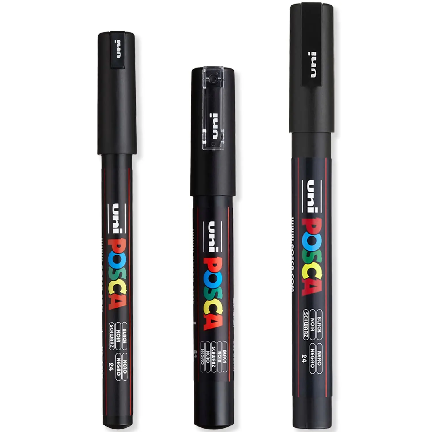 3pc UNI POSCA Marker Pen,White rotulador permanente Black Acrylic Graffiti PC 1M 3M 5M POP Pen For Glass Ceramic Leather Fabric 4
