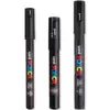 3pc UNI POSCA Marker Pen,White rotulador permanente Black Acrylic Graffiti PC 1M 3M 5M POP Pen For Glass Ceramic Leather Fabric 4