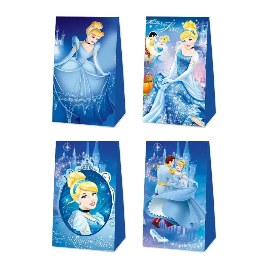 Description Picture 6 of item12/48Pcs Cartoon Cinderella Party Paper Candy Bag Kids Girls Birthday Decor Cinderella Princess Theme Party Candy Box Supplies