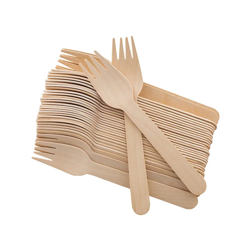 14cm Wooden Spoon and Fork Set – Premium Disposable Tableware for Wedding, Party, Picni... - SKU WSF17195 - UGI Packaging