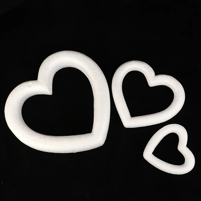 

13,5, 18,5, 25 см, белая пенопластовая форма в форме сердца, искусственный Декор на День святого Валентина, Свадебный декор, «сделай сам», подарки для детей