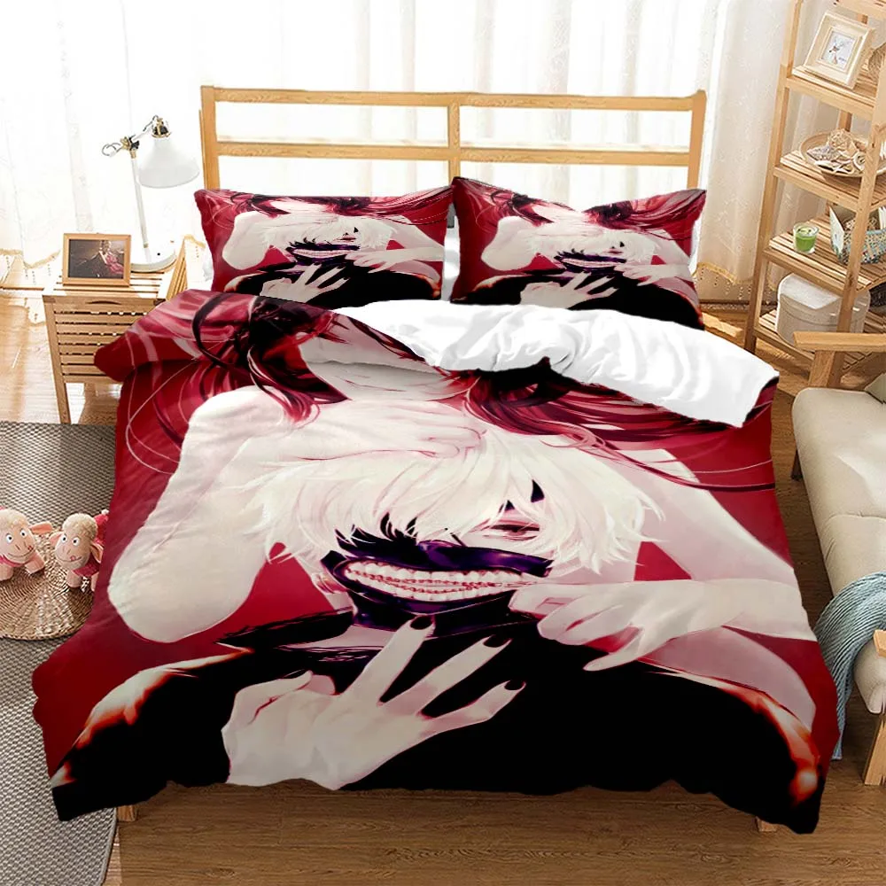 

Tokyo Ghoul Digital Print Polyester Bedding Sets Child Kids Covers Boys Bed Linen Set For Teens Bedding Set King Size