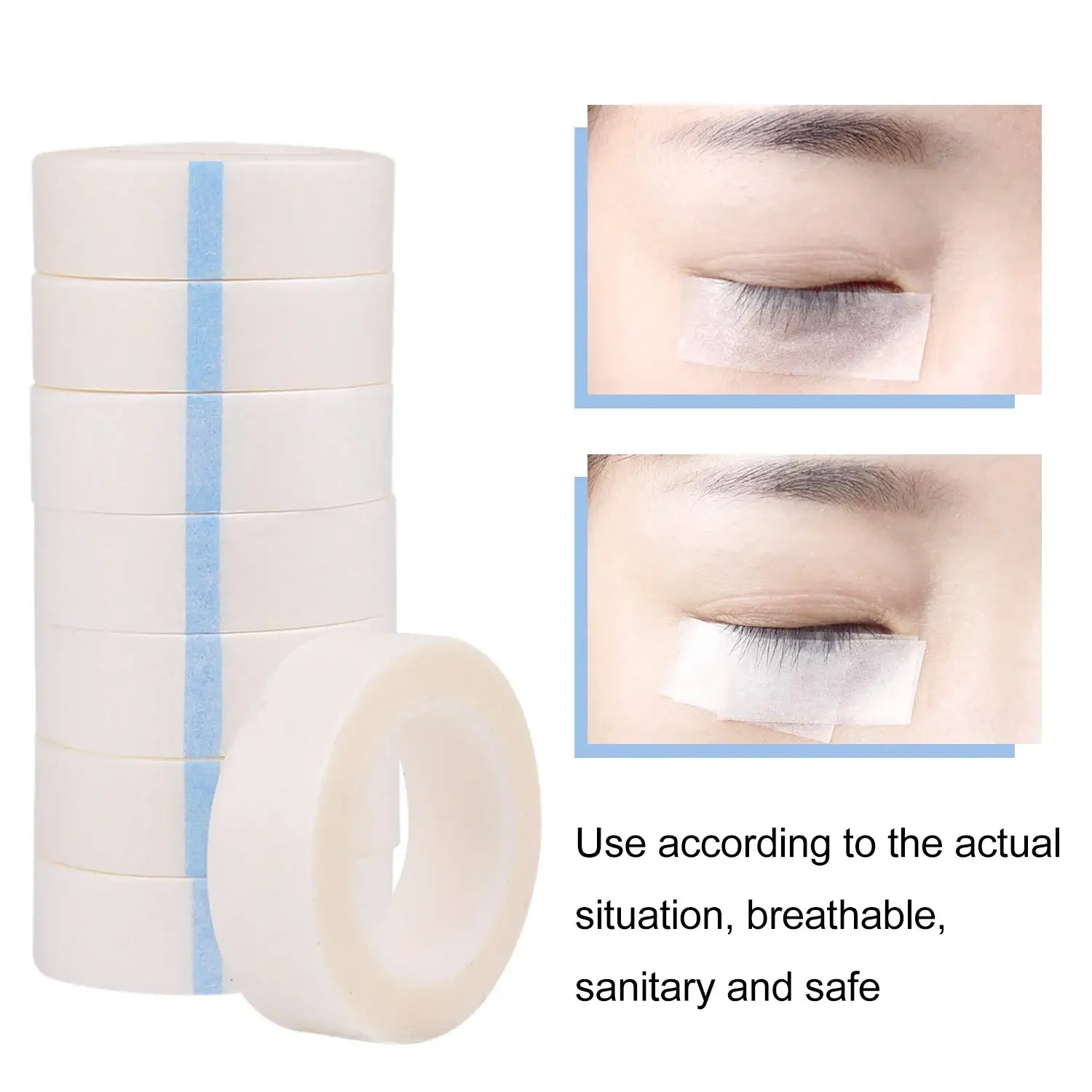 3/5rolls PE Medical Paper Tape Eyelash Extension Under Eye Pad
