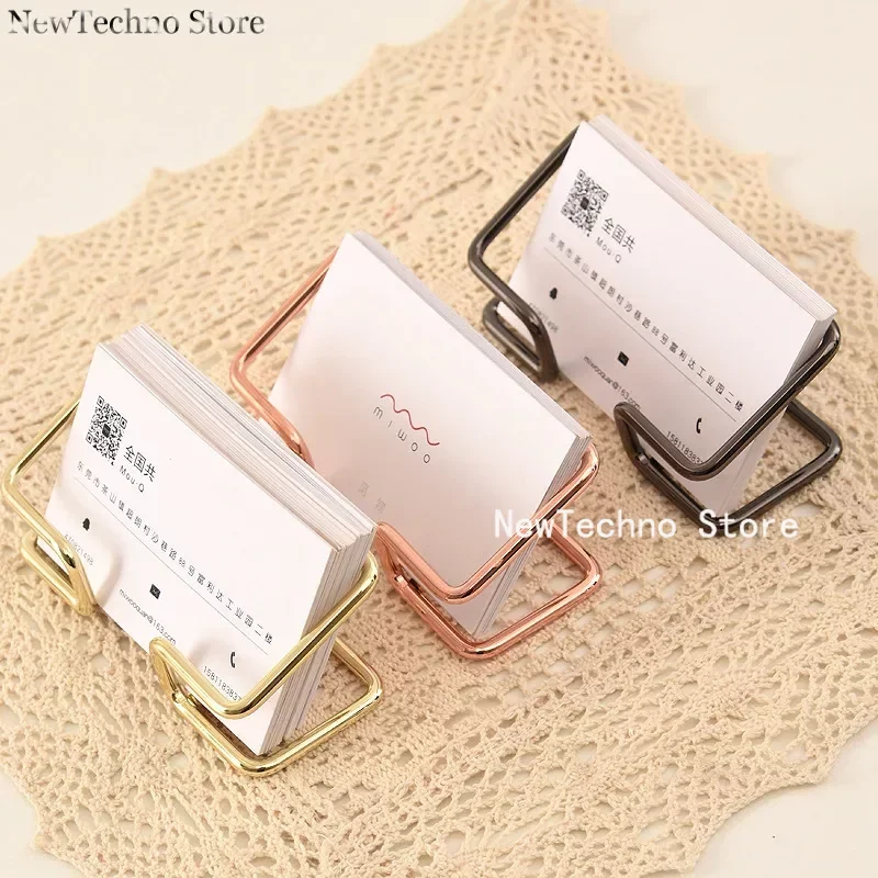 

New Business Card Holder Desk Bracket Cards Organizer Office Gift Display Holders