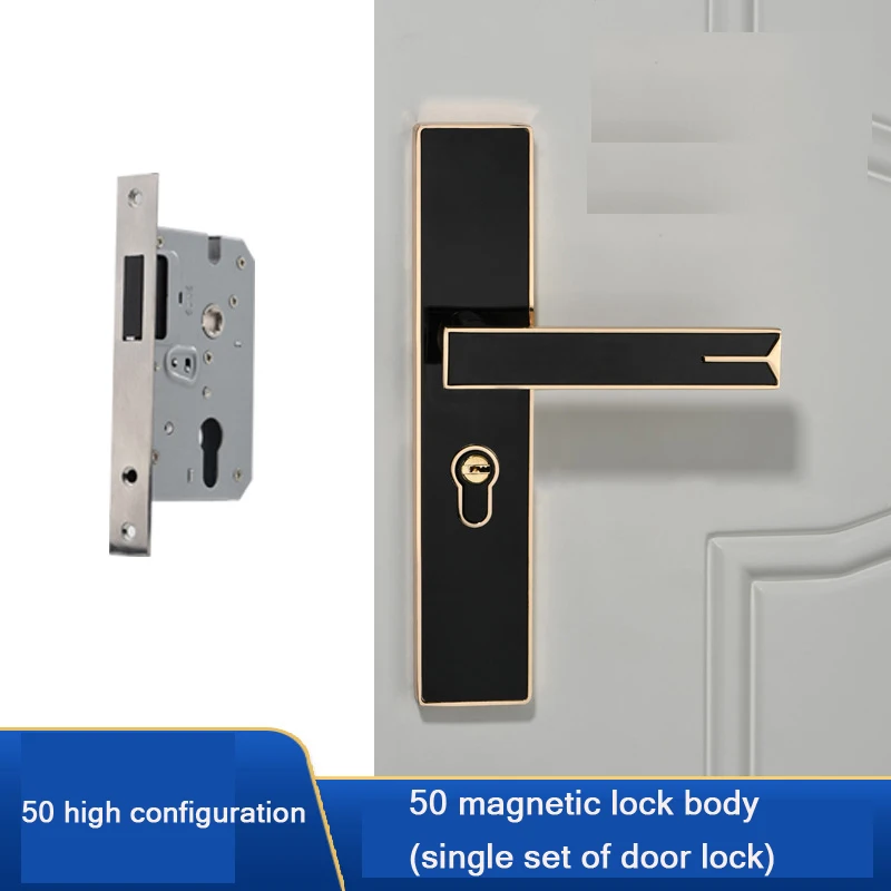 Indoor Household Door Handle For Home With Security Lock Key Set Aluminum  Alloy - Door Handles - AliExpress