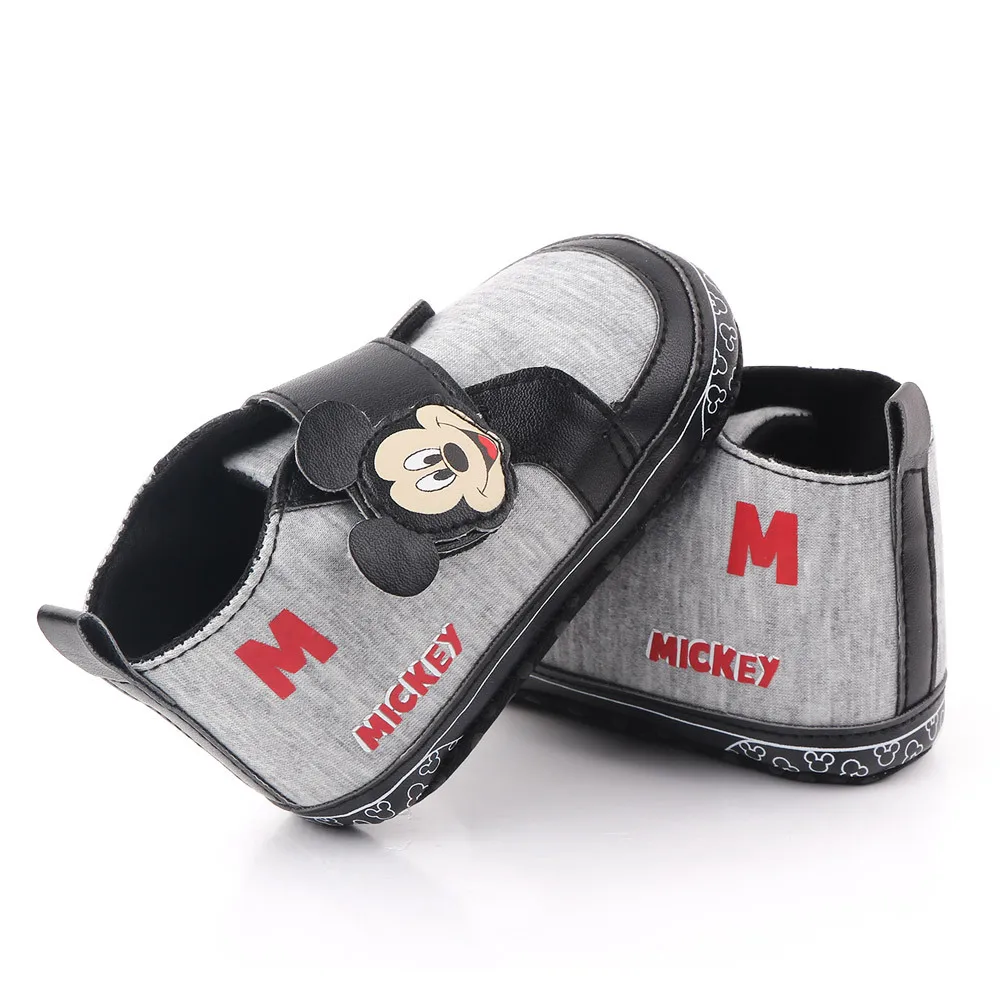 

Disney 0-1 years Baby Cartoon Mickey Mouse First Walkers Toddler Boy Girl Newborn Baby Shoes Boy Fashion cartoon Mickey Shoes