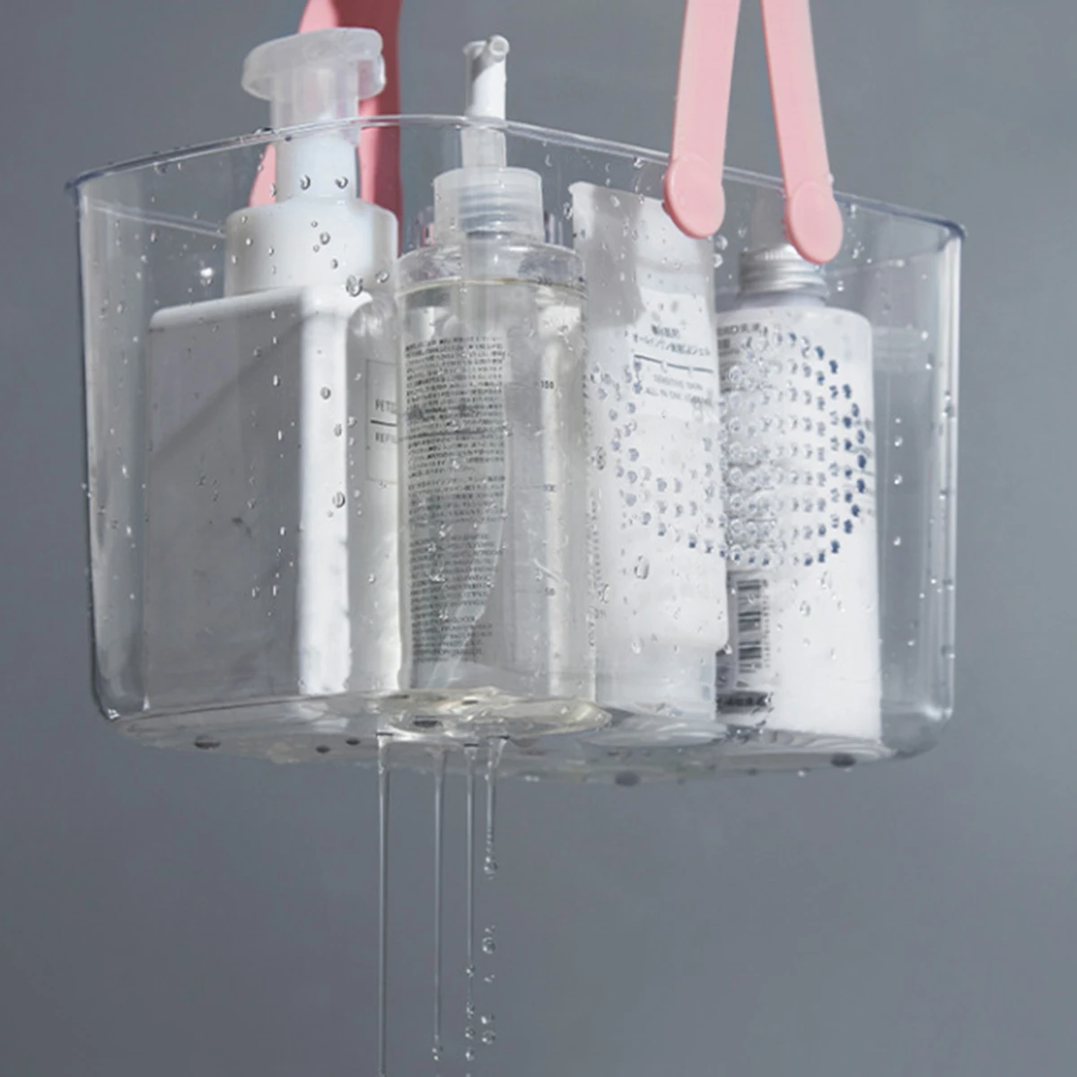 Portable Whale Shower Caddy with Handle Translucent Bathroom Storage Basket for Bathing Essentials College Dorm shower caddy basket
