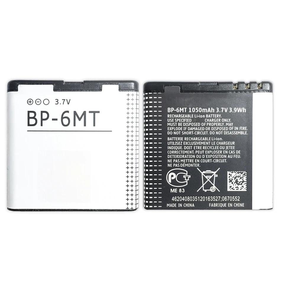 Batteria Del Telefono Cellulare Per Nokia N81 N82 N81-8G E51 E51I 6720 6720C Batteria Di Ricambio Bp-6Mt 1050Mah