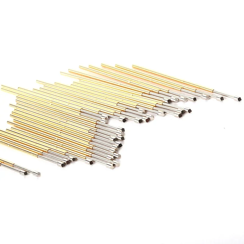 100PCS Spring Test Probe P75-T3 Test Pin Copper NickelPlated Electronic Spring Test Pin Head Dia 1.50mm P75-T Pogo Pin 1.02mm