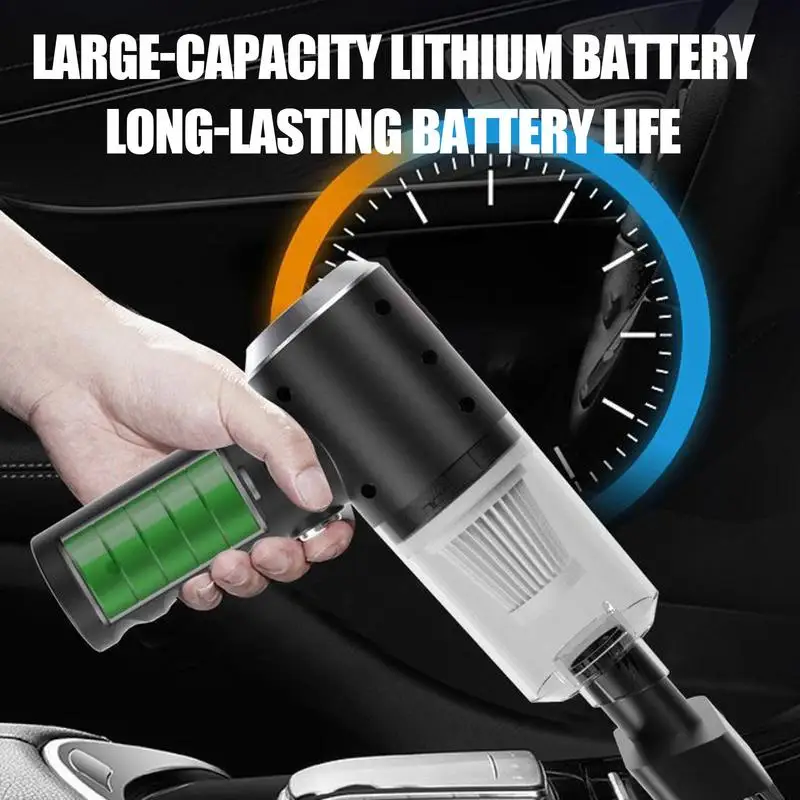 강력한 3 in 1 핸드 먼지 제거기, 자동차 청소용 무선 진공, USB 충전, 휴대용 진공 청소 자동차