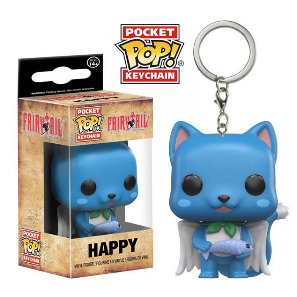 FUNKO Pocket Keychain Classic Doll Happy Toothless Backpack Pendant Keychain Children's Collection Christmas Gifts Dolls Toys 5