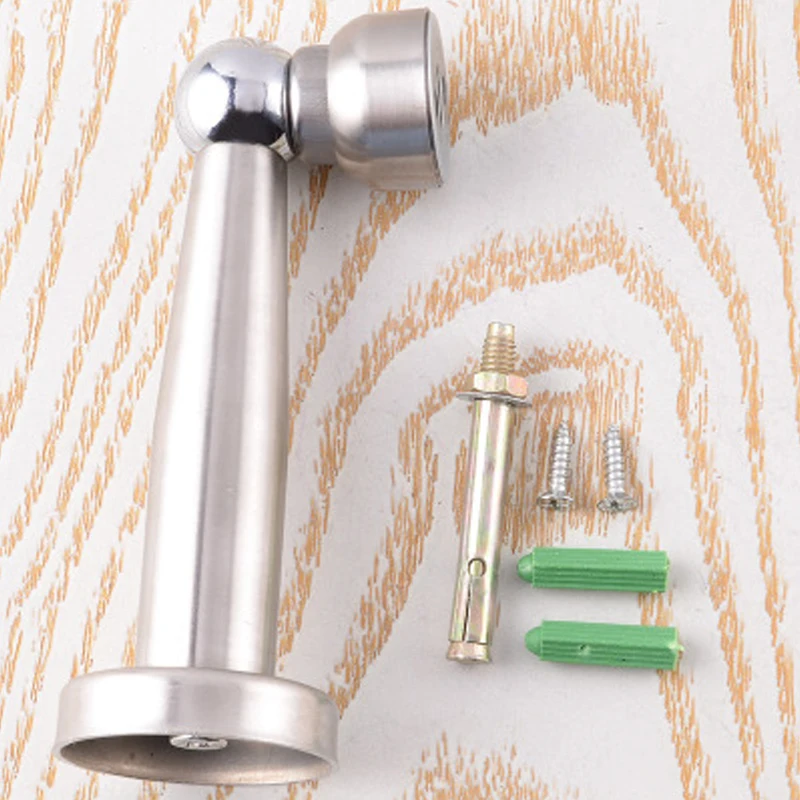 Lengthen Stainless Steel Magnetic Sliver Door Stop Stopper Holder Catch Floor Fitting With Screws For Bedroom Family Home Etc