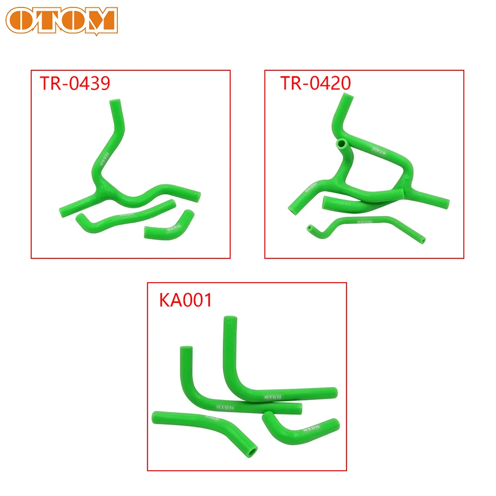 

OTOM мотоциклетная версия/KA001/Φ шланги радиатора, силиконовая трубка, зеленый комплект для KAWASAKI KX250F KX450F внедорожного мотокросса