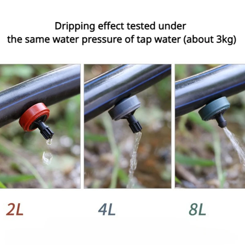 10pcs 2/4/8L Current stabilizer Irrigation Watering trees Watering Drip irrigation equipment Pressure compensation drip head plants irrigation kits drip irrigation