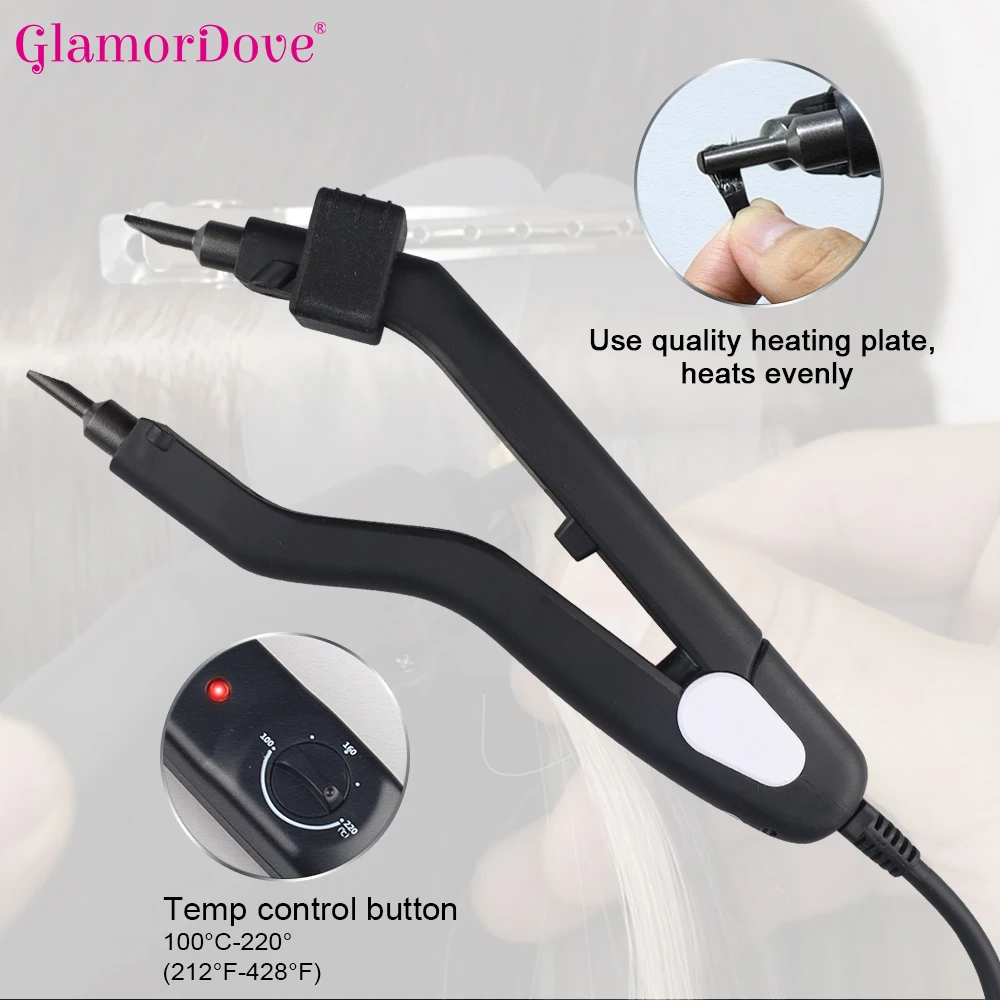 Hot Fusion Hair Extension Melting Tool Keratin Fusion Bonding Tool Hair Extension Heating Iron Glue Gun