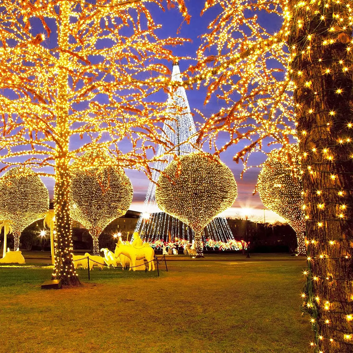 Outdoor Solar String Fairy Light 200 100 LED Festoon Waterproof Street Garland Solar Power Lamp Christmas Party for Garden Decor