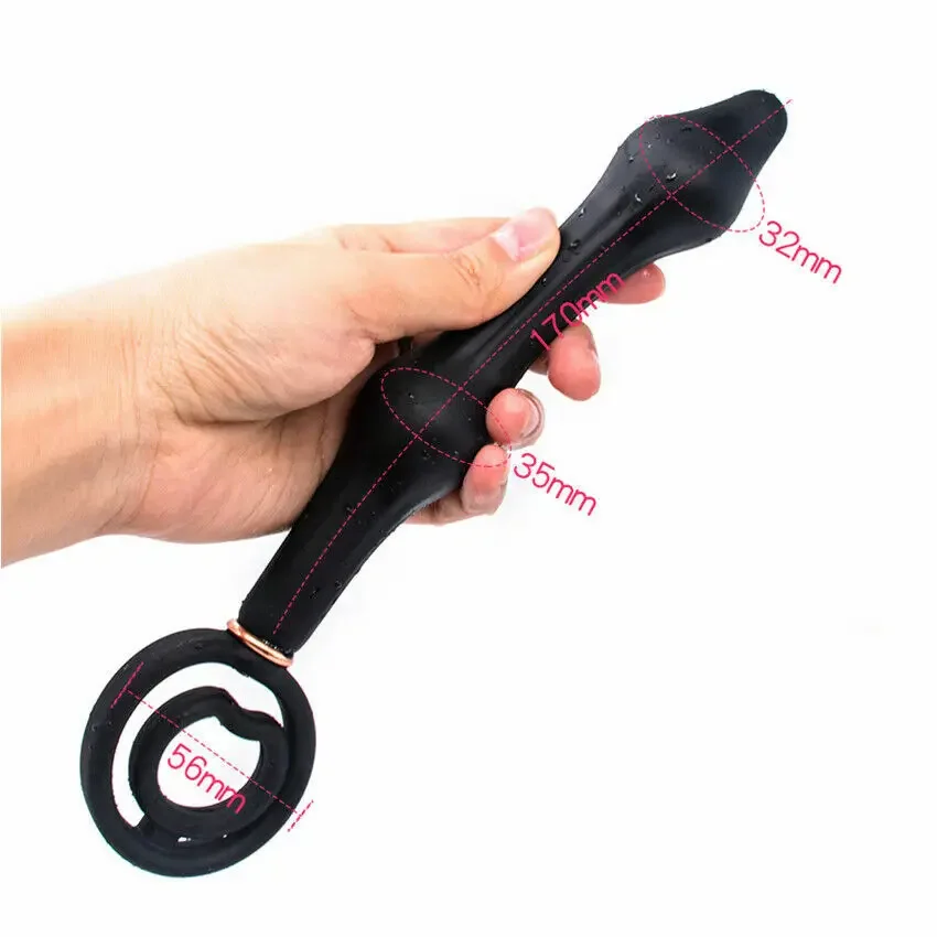 Inflatable Anal Plug Built-in Steel Ball Huge Long Auns Masturbator Prostate Butt Massager G Spot Clit Stimulator Adult Sex Toy