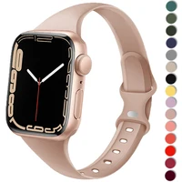 Silikon Strap Für Apple Watch band 44mm 45mm 41mm armband armband iwatch 40mm 38mm 42mm correa apple watch serie 6 5 3 se 7