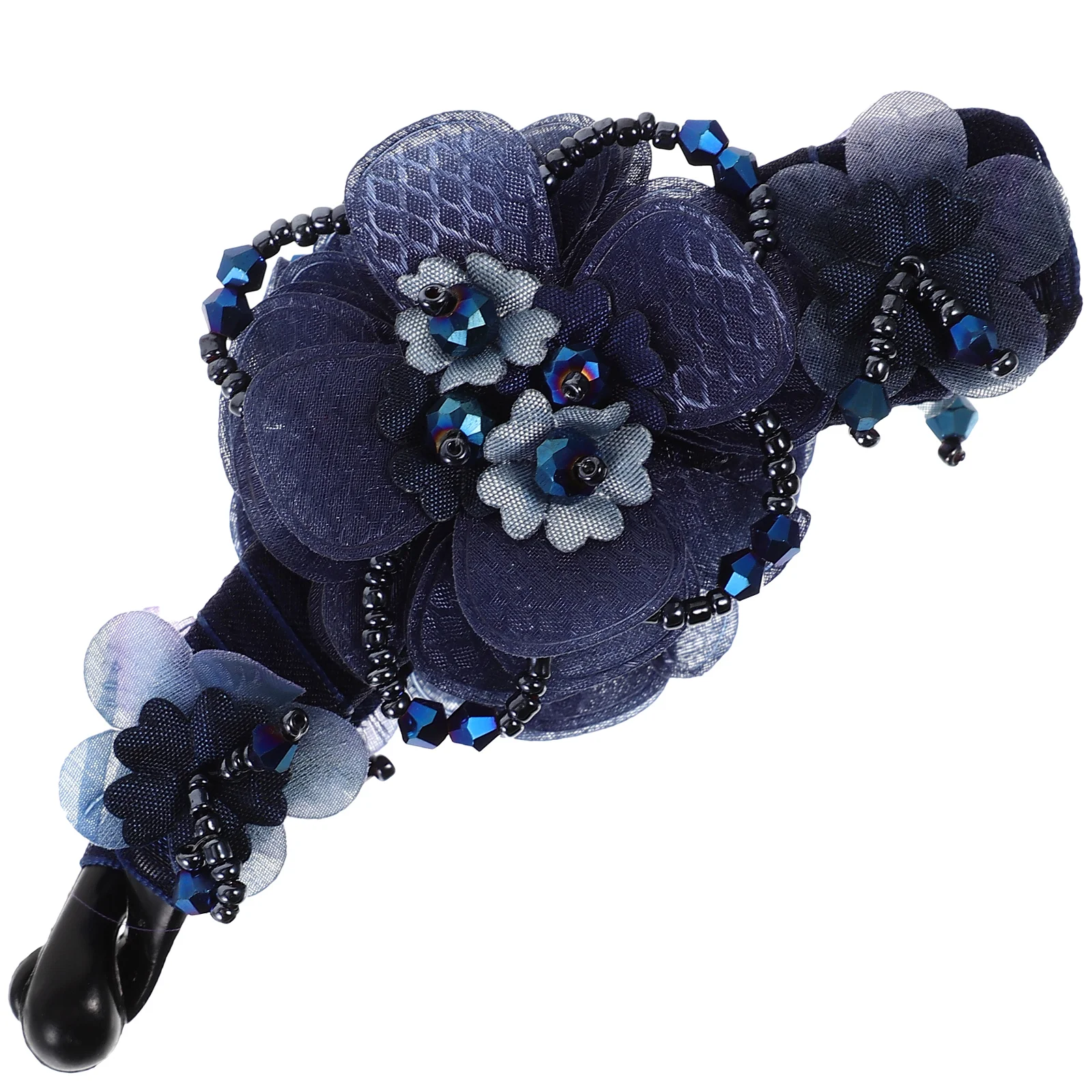 

Banana Hair Clips Fabric Flowers Banana Hair Clip Ponytail Holder Non Slip Ponytail Clips Strong Hold French Barrettes