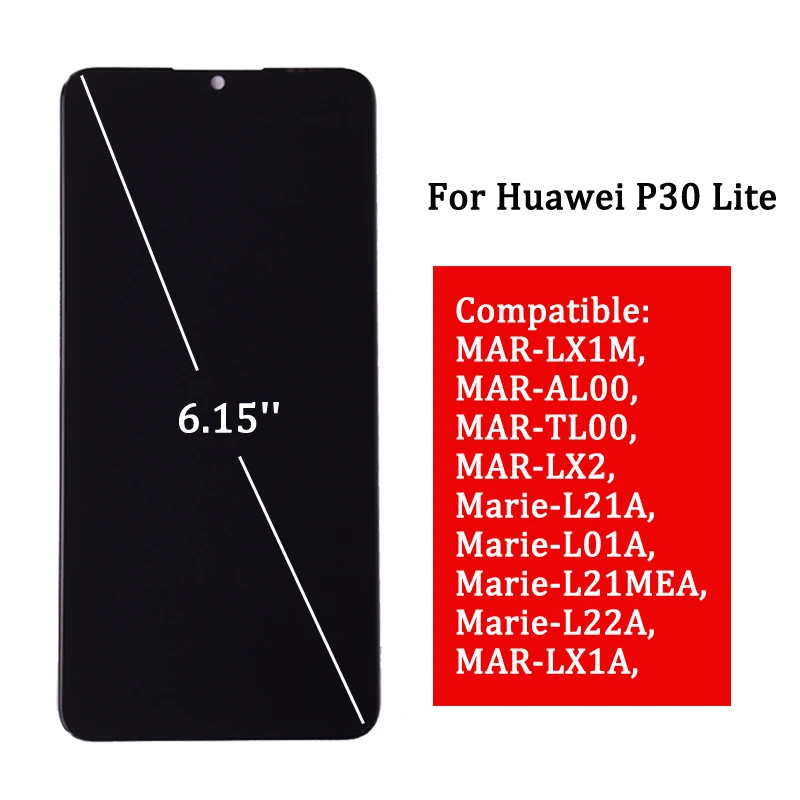 LCD For HUAWEI P30 Lite LCD Display Touch Screen Digitizer