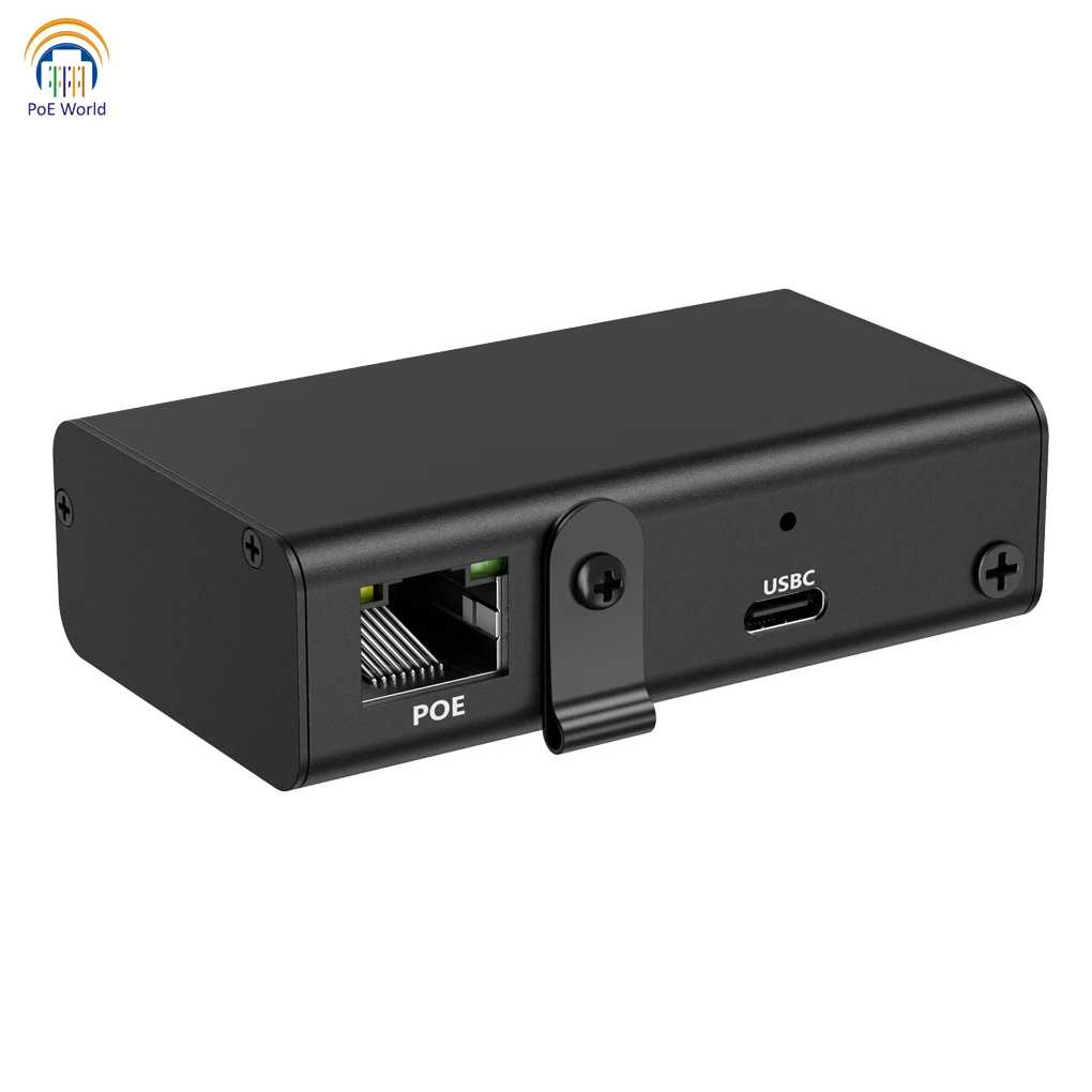 New! Gigabit PoE+ 802.3at to USB-C Power+ Wired Data Delivery with 25 Watt Output USBC Compatible with iPad Pro 12.9" Surface Go