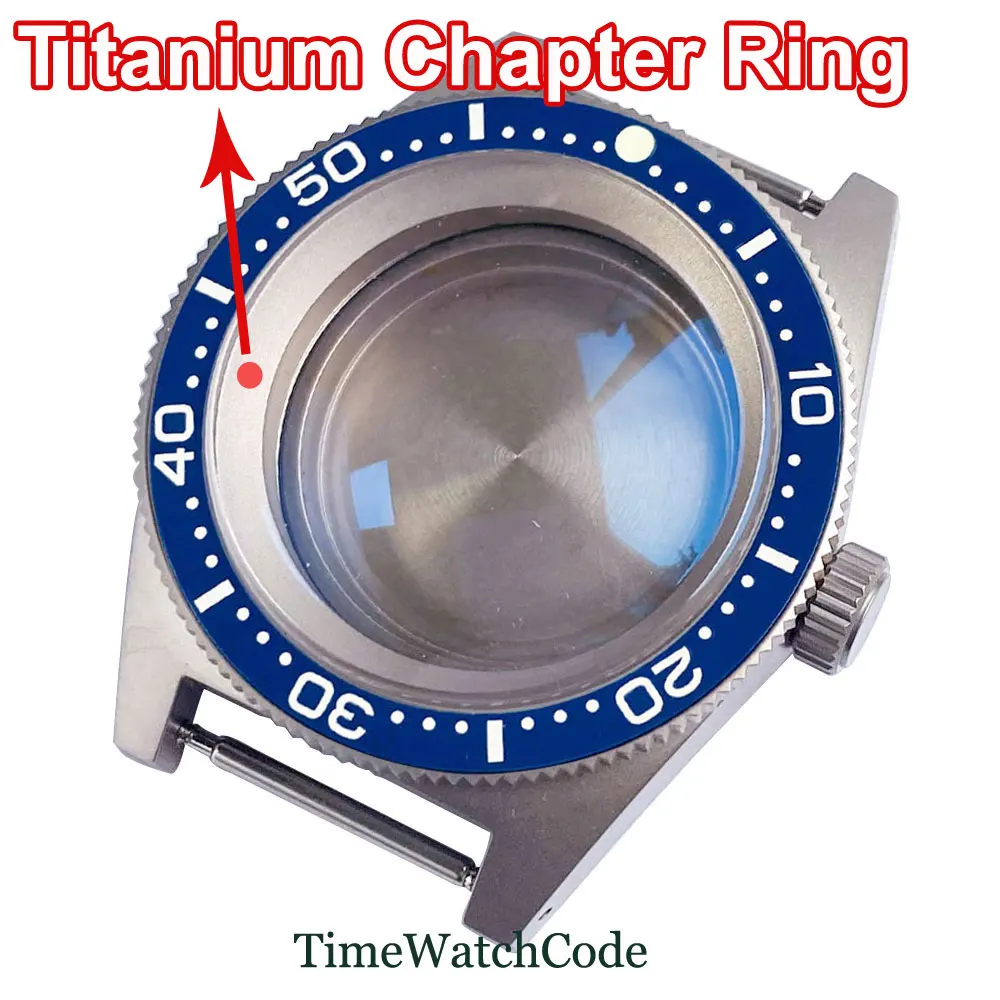 Titanium Watch Case with Anti-allergy AR Domed Sapphire Crystal and 30ATM Waterproofing