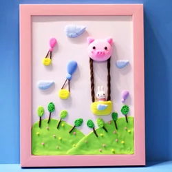 Artesanías y manualidades para niños, Juguetes DIY de Navidad para niños, juego de álbumes de fotos de arcilla 3D, regalos de trabajo coloridos, juguetes educativos