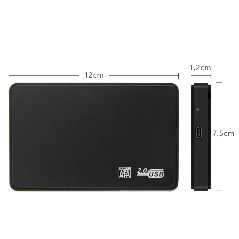 4Pcs USB 2.0 HDD External Hard Drive Case 2.5 Inch SATA Enclosure SSD High Speed Transmission Support Window Mac Android